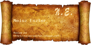 Neisz Eszter névjegykártya